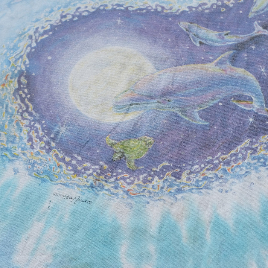 Vintage 1993 Dolphins Tie Dye T-Shirt Large / XLarge