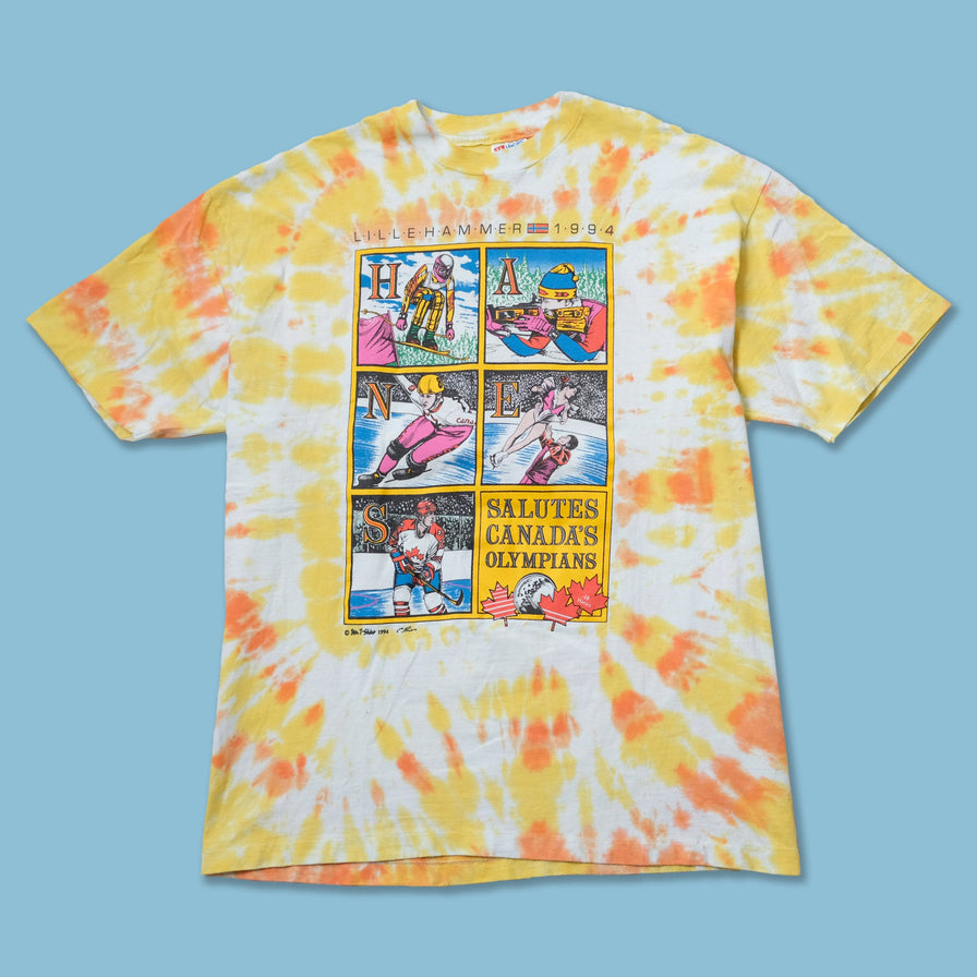 Vintage 1994 Lillehammer Tie Dye T-Shirt XLarge