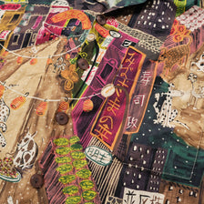 Vintage Cartoon Pattern Shirt Large