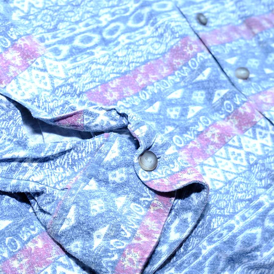 Vintage Pattern Flannell Shirt XLarge - Double Double Vintage