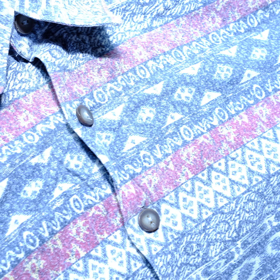 Vintage Pattern Flannell Shirt XLarge - Double Double Vintage