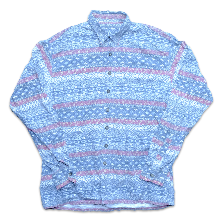 Vintage Pattern Flannell Shirt XLarge - Double Double Vintage