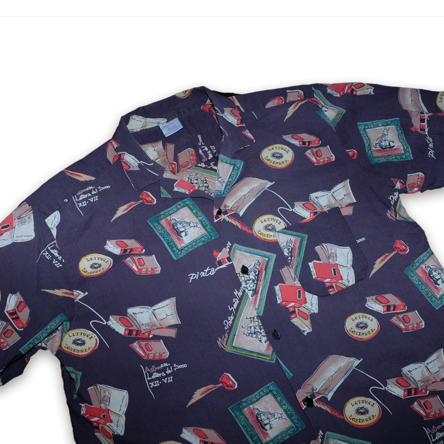 Vintage Print Shirt Large - Double Double Vintage