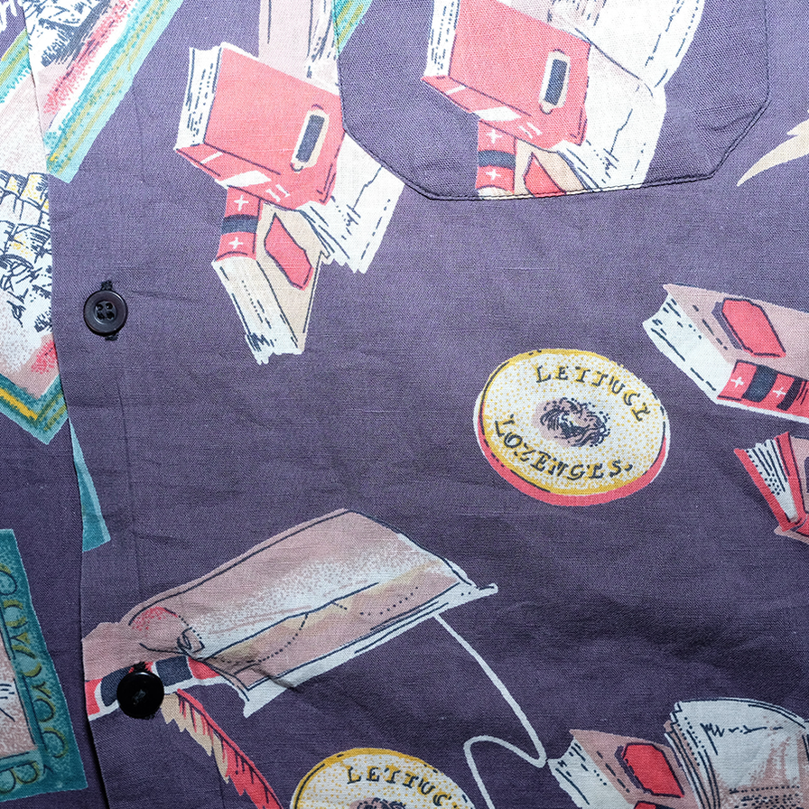 Vintage Print Shirt Large - Double Double Vintage