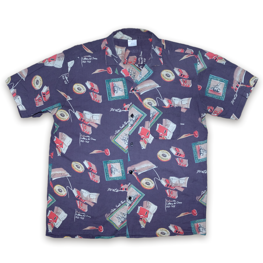 Vintage Print Shirt Large - Double Double Vintage