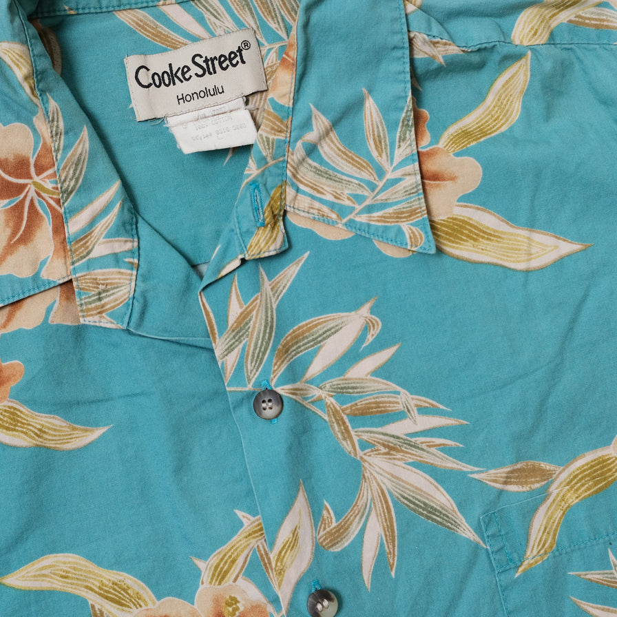 Vintage Floral Pattern Shirt Large