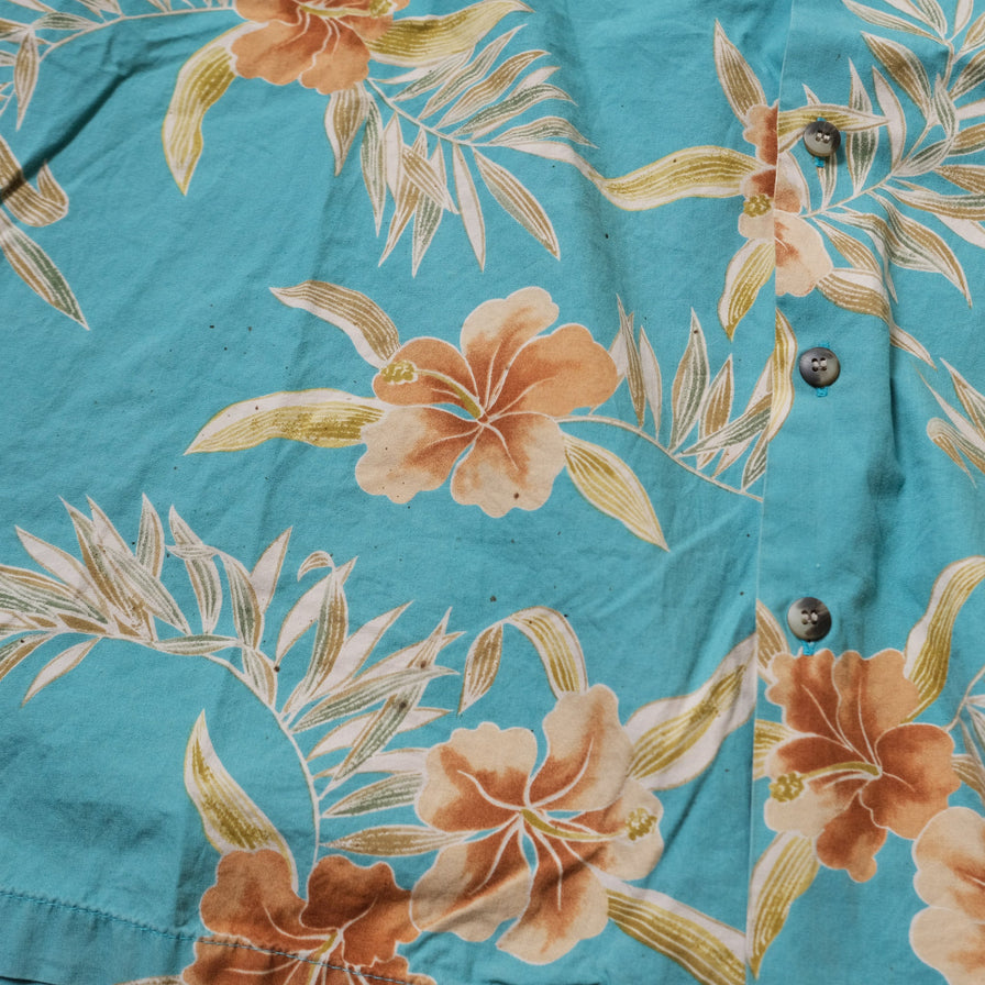 Vintage Floral Pattern Shirt Large