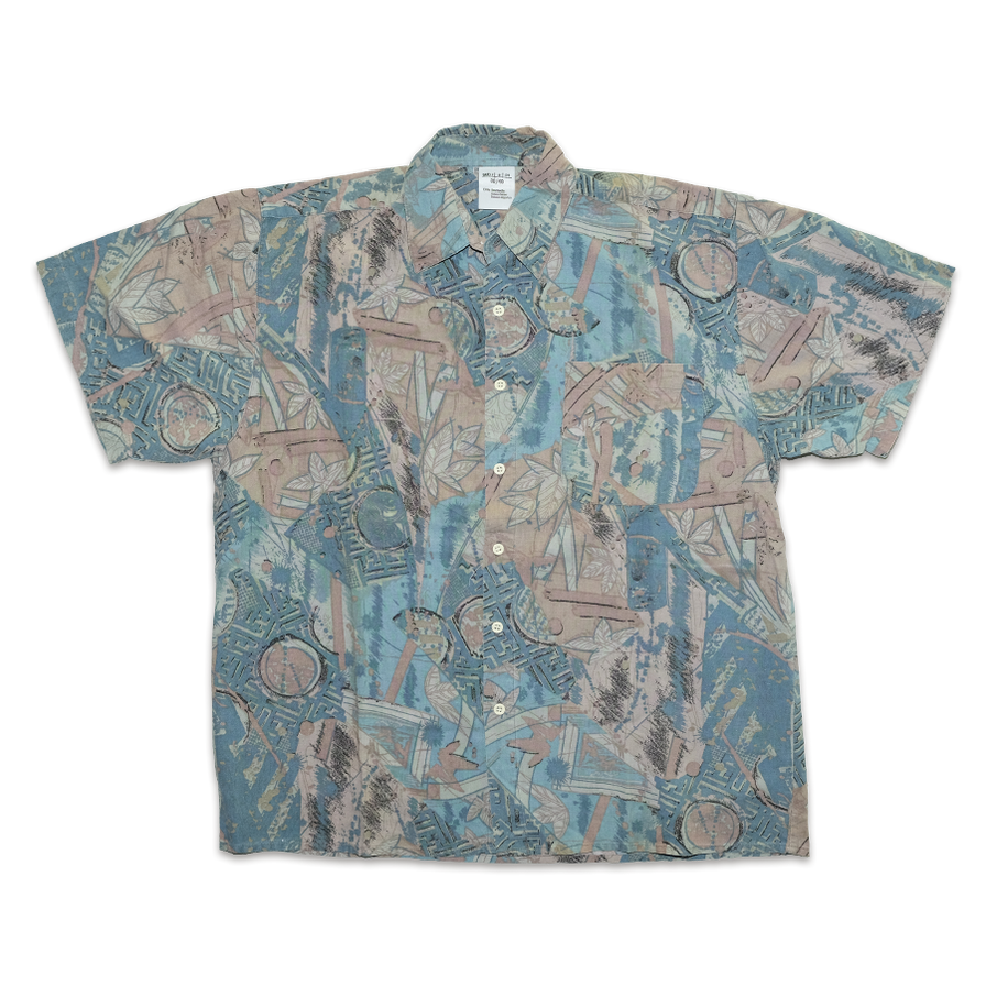 Vintage Pattern Floral Shirt Large - Double Double Vintage