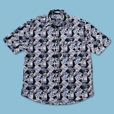 Vintage Athlete Pattern Shirt XLarge