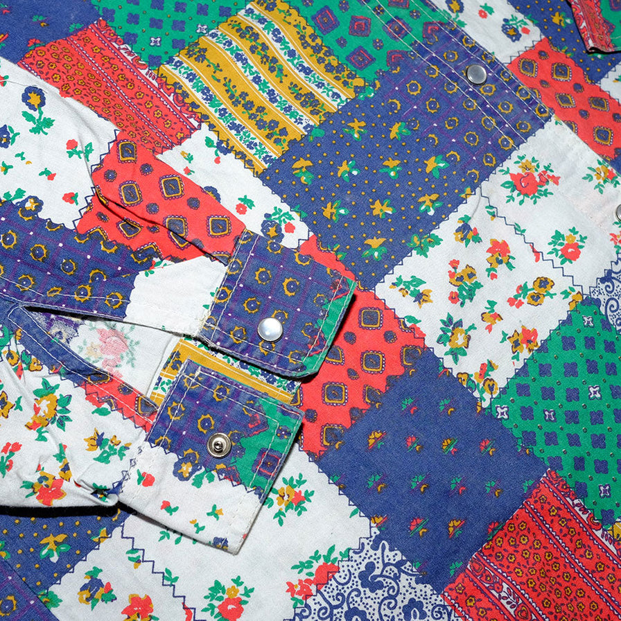 Vintage Square Pattern Shirt XLarge - Double Double Vintage
