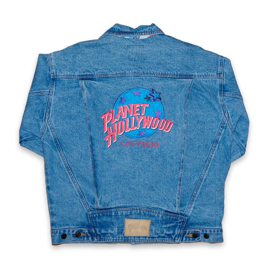 Vintage Planet Hollywood Las Vegas Denim Jacket Medium / Large - Double Double Vintage
