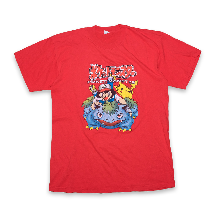 Pokemon Poket Monster T-Shirt Large - Double Double Vintage