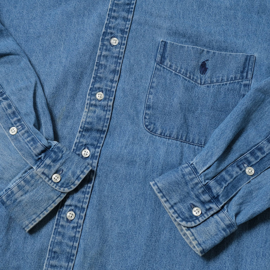 Vintage Polo Ralph Lauren Denim Shirt XLarge
