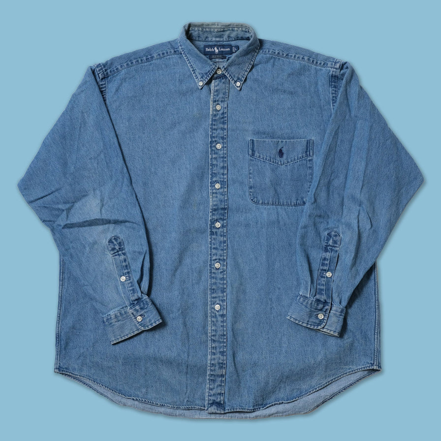 Vintage Polo Ralph Lauren Denim Shirt XLarge