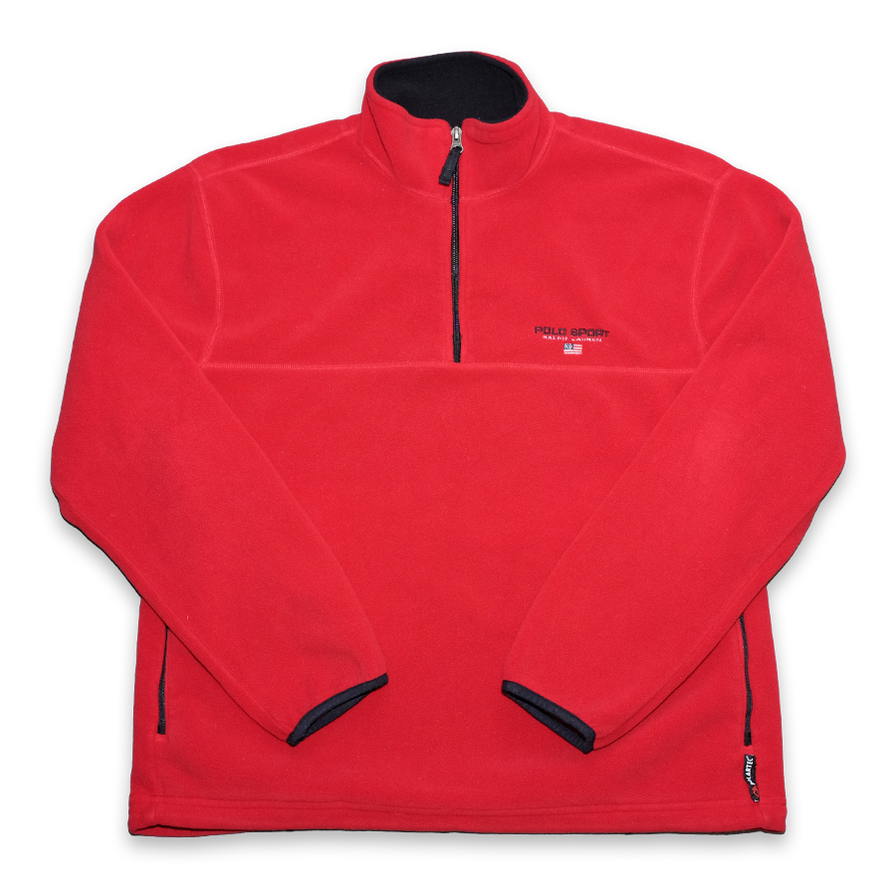 Vintage Polo Sport Q-Zip Fleece Medium / Large - Double Double Vintage