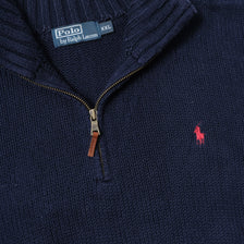 Vintage Polo Ralph Lauren Q-Zip Knit Sweater XLarge