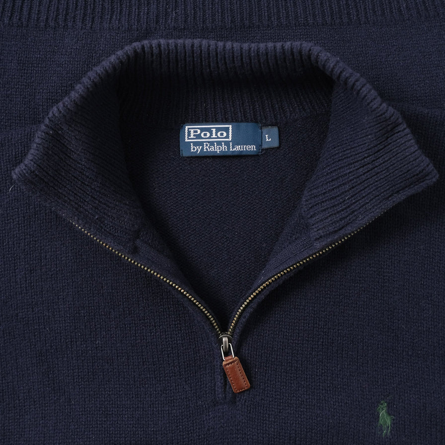 Vintage Polo Ralph Lauren Q-Zip Sweater Large