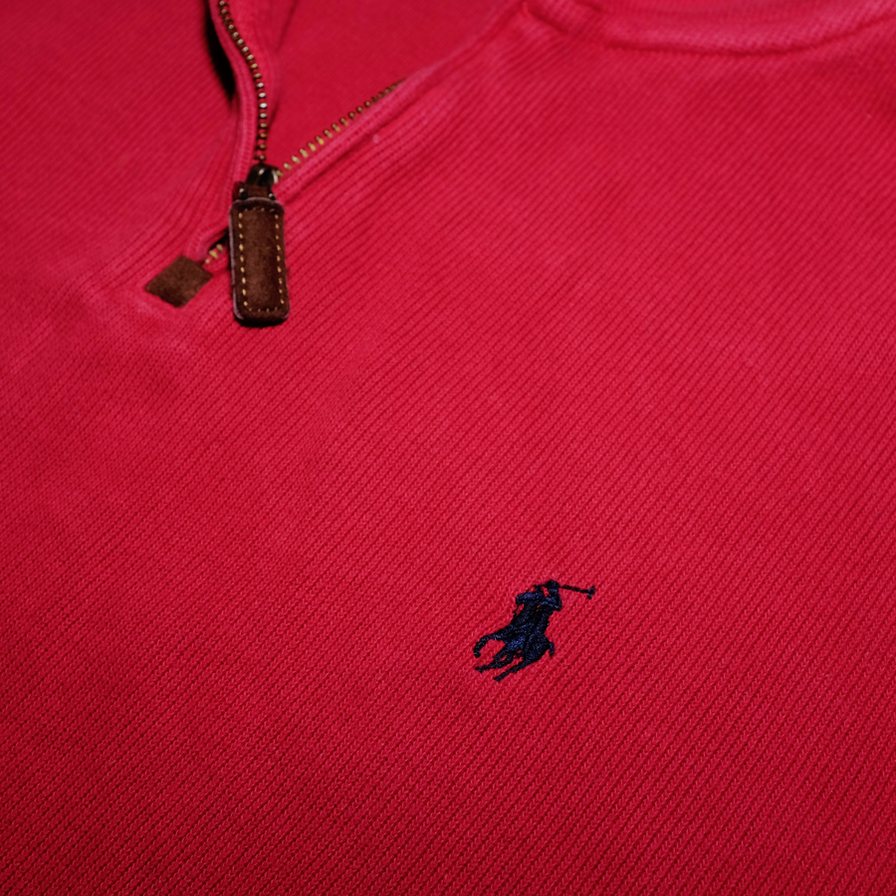 Vintage Polo Ralph Lauren Q-Zip Sweatshirt Medium - Double Double Vintage