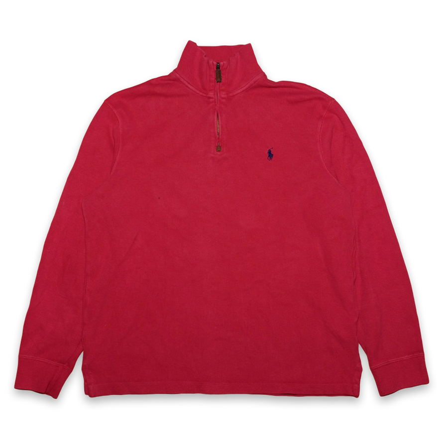 Vintage Polo Ralph Lauren Q-Zip Sweatshirt Medium - Double Double Vintage