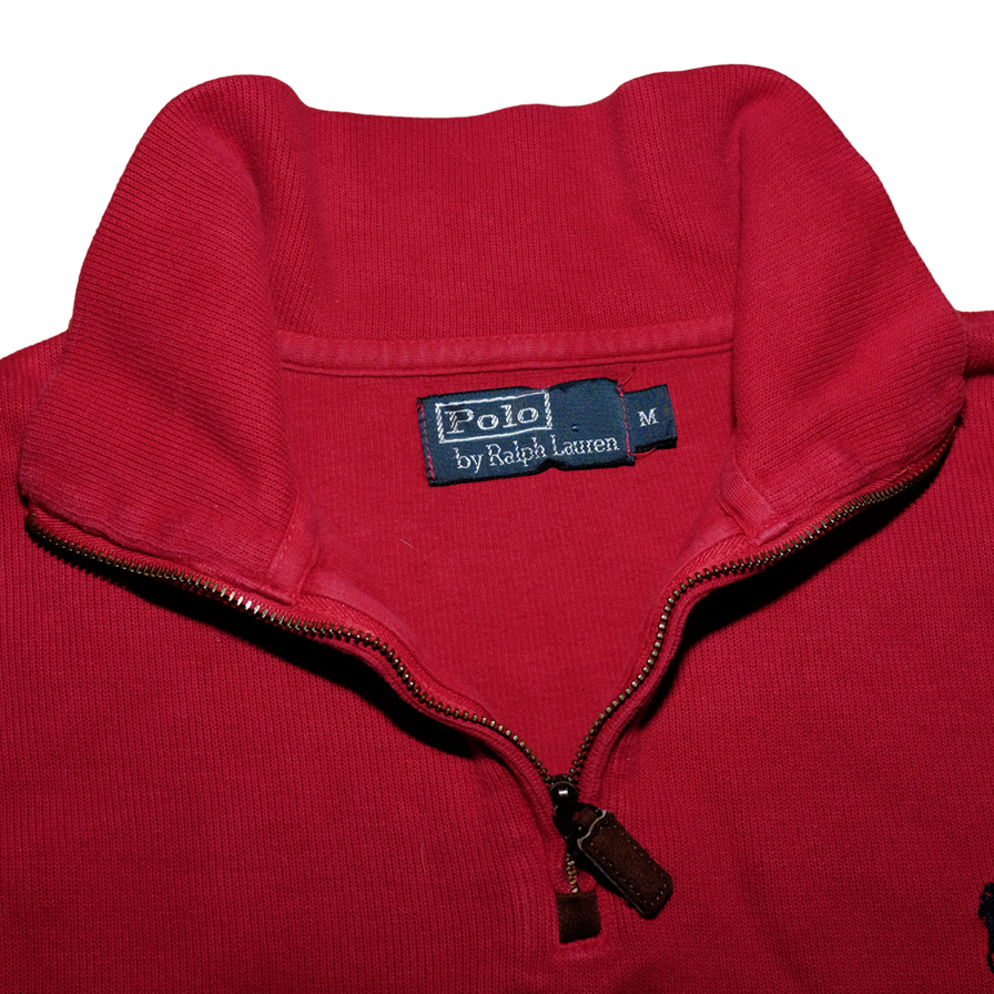 Vintage Polo Ralph Lauren Q-Zip Sweatshirt Medium - Double Double Vintage