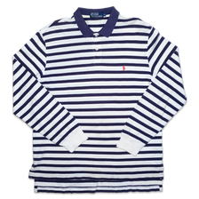 Polo Ralph Lauren Striped Rugby Polo XLarge - Double Double Vintage