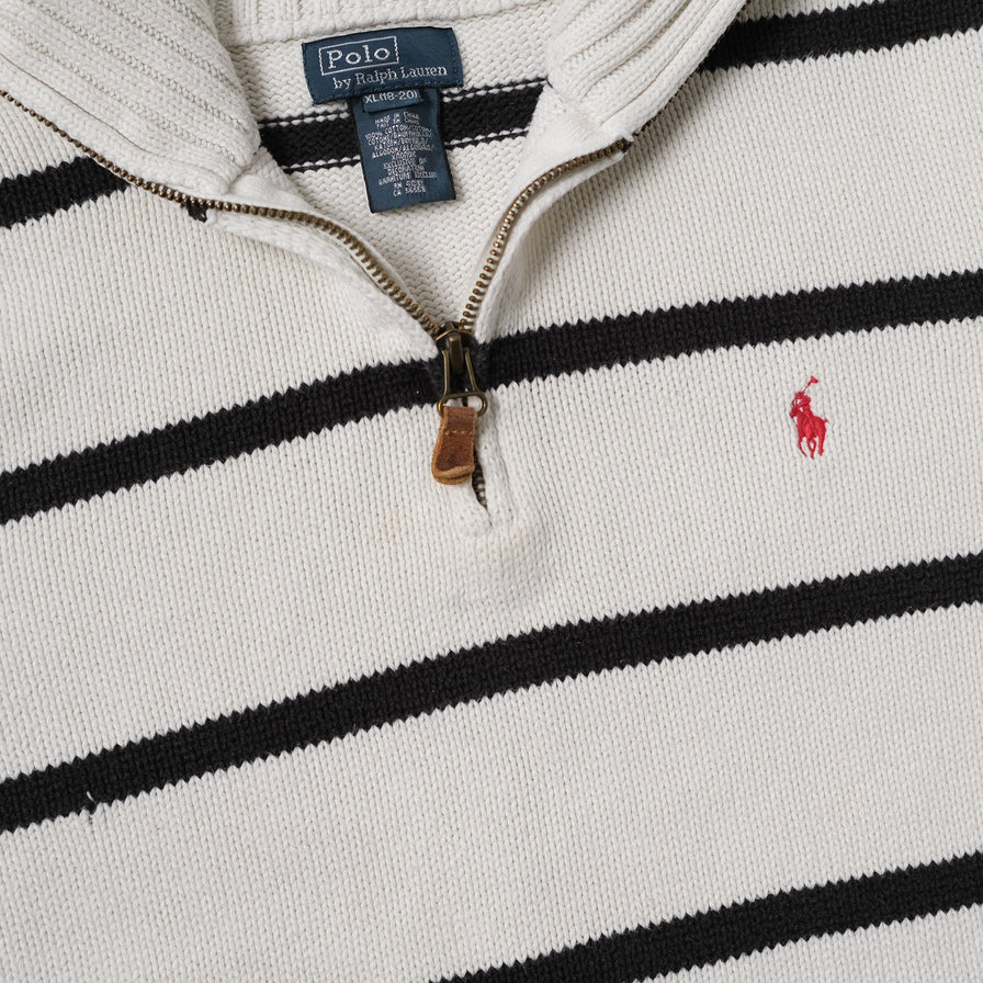 Vintage Polo Ralph Lauren Women's Q-Zip Sweater Small
