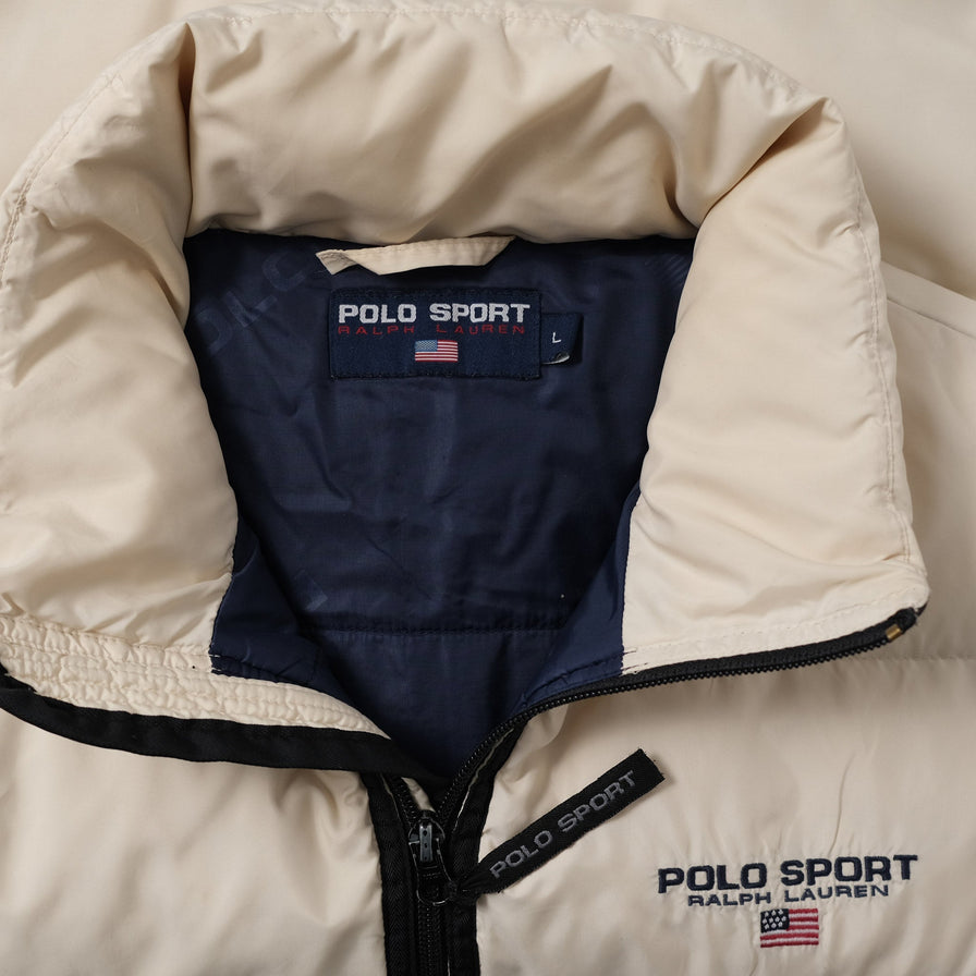 Vintage Polo Sport Puffer Vest Large