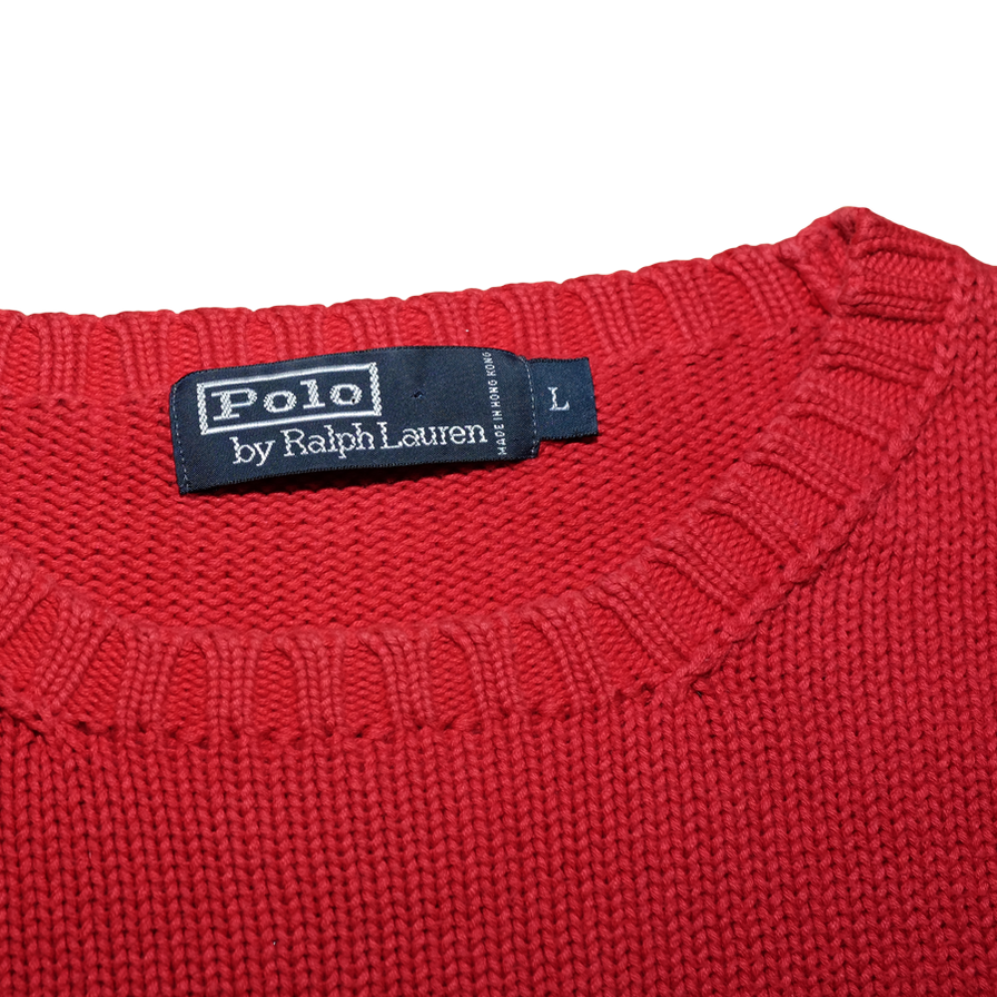 Vintage Polo Ralph Lauren Knit Sweatshirt Large - Double Double Vintage