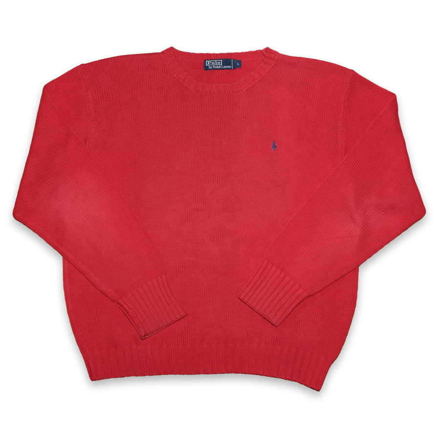 Vintage Polo Ralph Lauren Knit Sweatshirt Large - Double Double Vintage