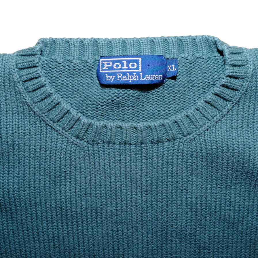 Vintage Polo Ralph Lauren Knit Sweatshirt Medium - Double Double Vintage