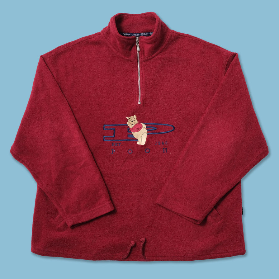 Vintage Winnie Pooh Q-Zip Fleece Large
