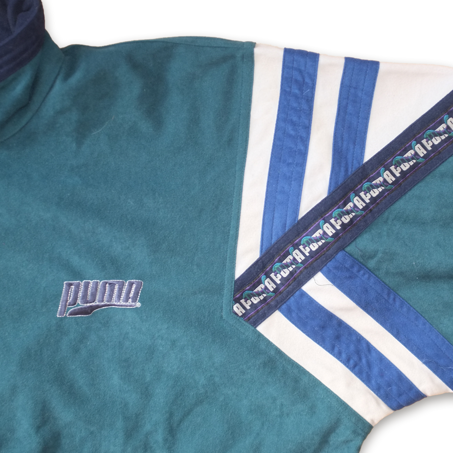 Rare Puma Velour Trackjacket Large - Double Double Vintage