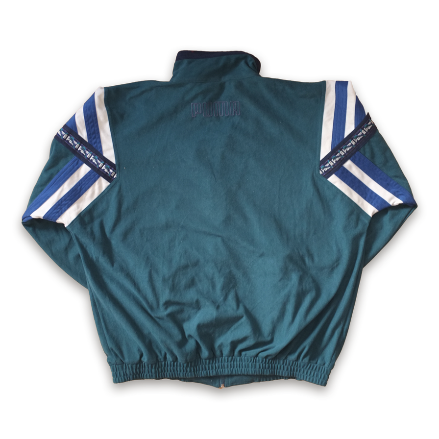 Rare Puma Velour Trackjacket Large - Double Double Vintage