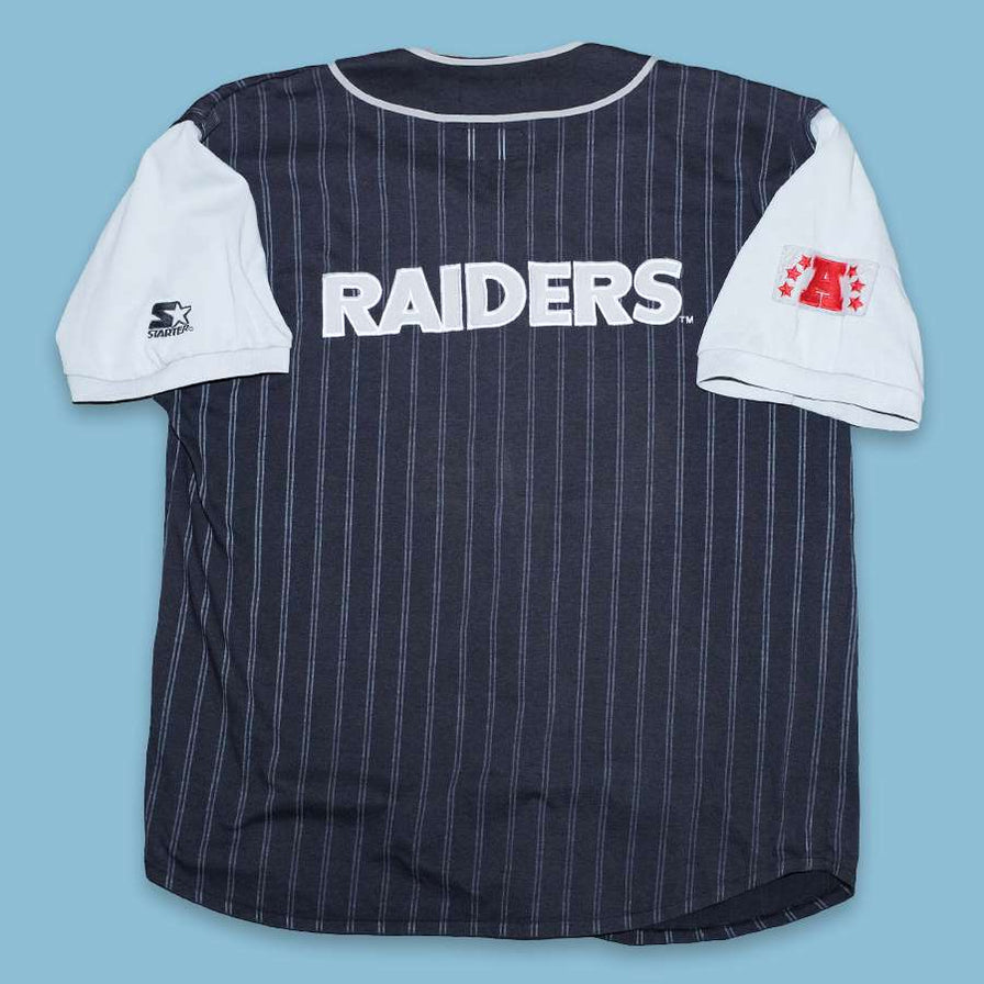 Vintage Starter Oakland Raiders Baseball Jersey XLarge