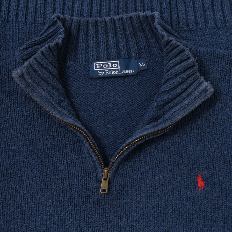 Vintage Polo Ralph Lauren Q-Zip Sweater Medium