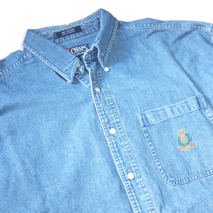 Ralph Lauren Chaps Denim Shirt Large / XLarge - Double Double Vintage
