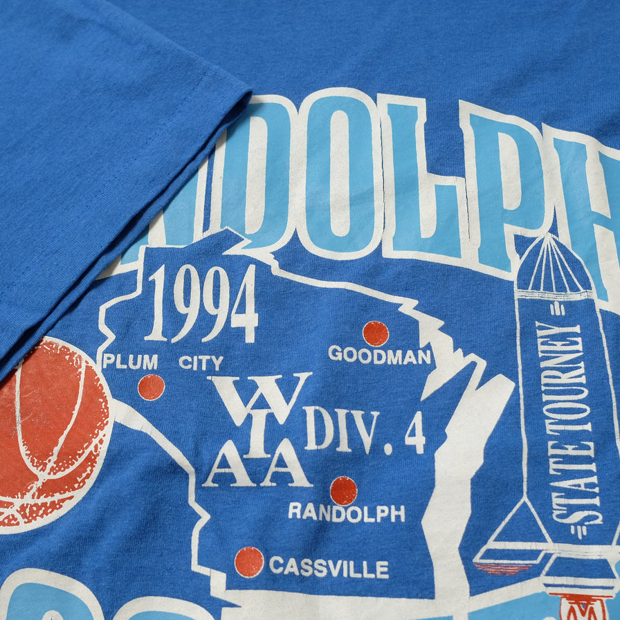 Vintage 1994 Randolph Rockets T-Shirt XLarge