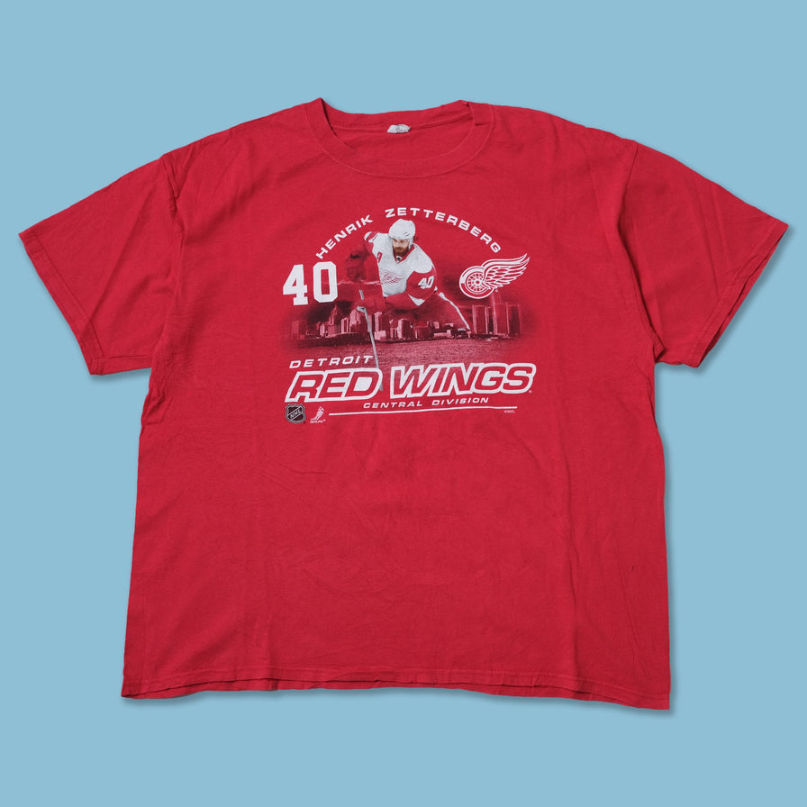 Vintage Henrik Zetterberg Detroit Red Wings T-Shirt Large / XLarge