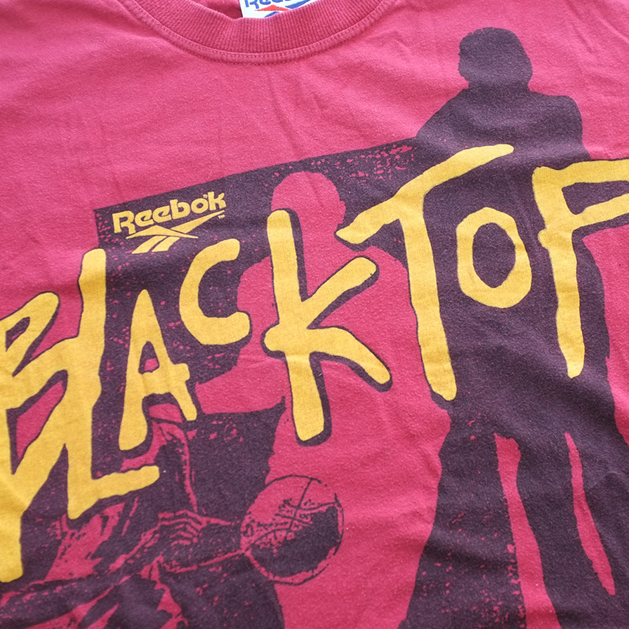Rare Reebok Blacktop T-Shirt Small / Medium - Double Double Vintage