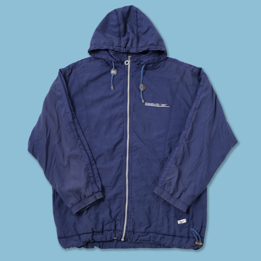 Vintage Reebok Hooded Track Jacket Large
