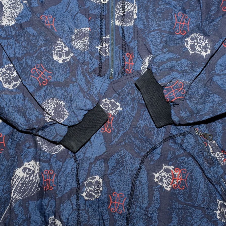 Vintage Reebok Q-Zip Pattern Windbreaker XLarge - Double Double Vintage