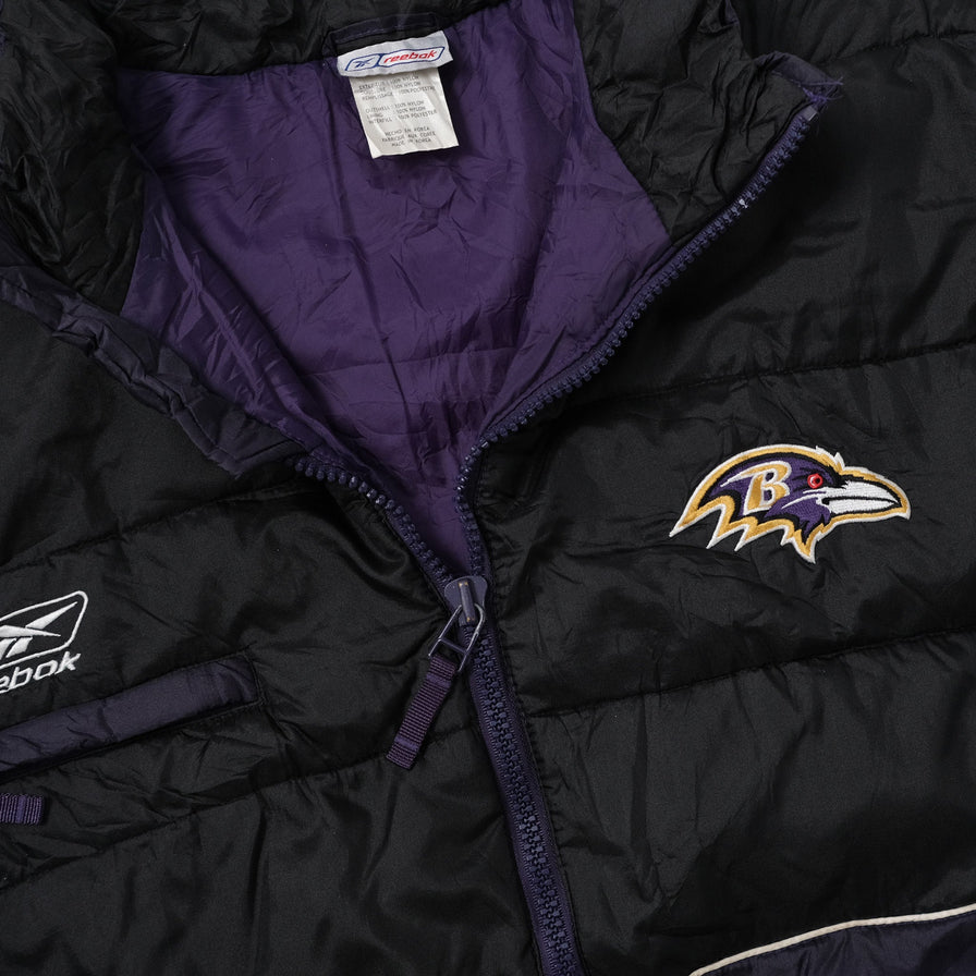 Vintage Reebok Baltimore Ravens Padded Jacket XLarge