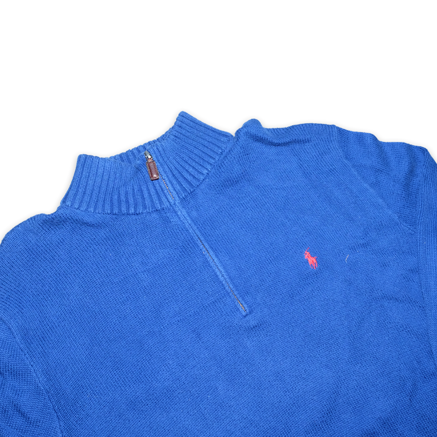 Vintage Polo Ralph Lauren Knit Q-Zip Sweater XLarge - Double Double Vintage