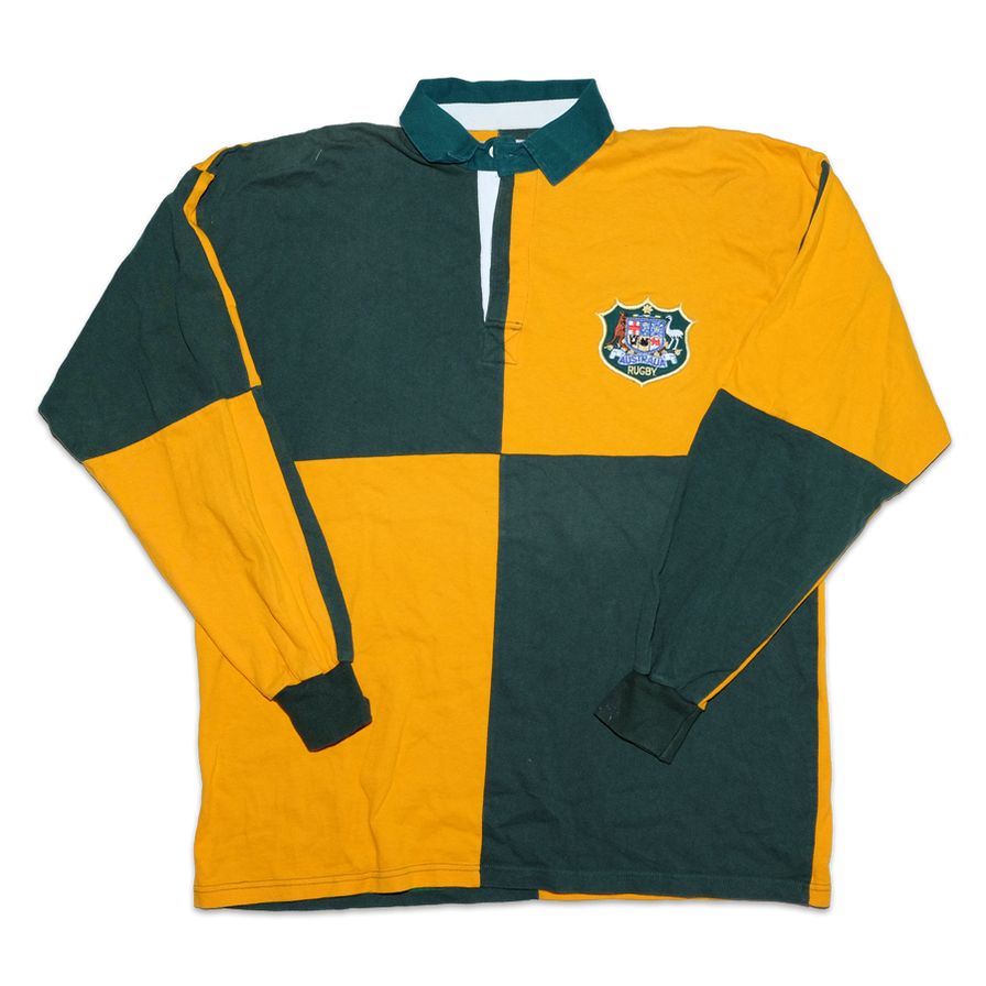 Vintage Australia Rugby Polo Large - Double Double Vintage