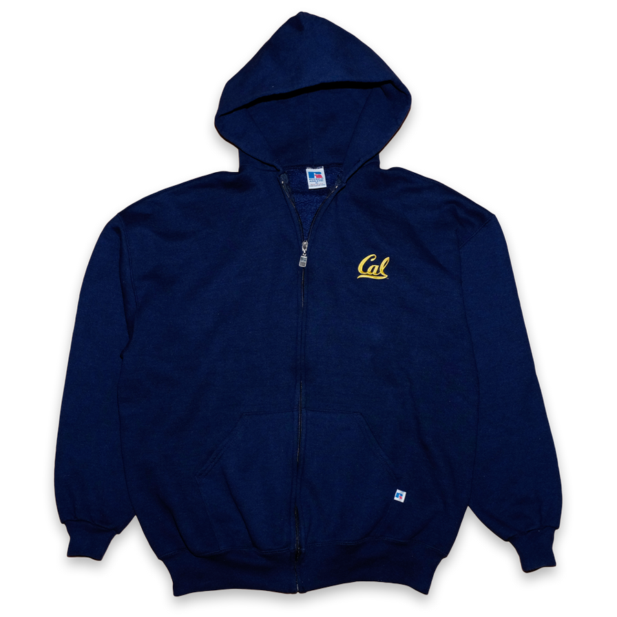 Russell Athletic Cal Berkeley Zip Hoodie Large - Double Double Vintage