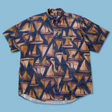 Vintage Nautica Sailing Pattern Shirt Large / XLarge