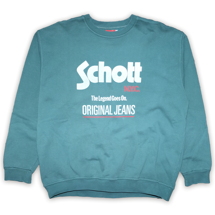 Vintage Schott NYC Crewneck Large / XLarge - Double Double Vintage