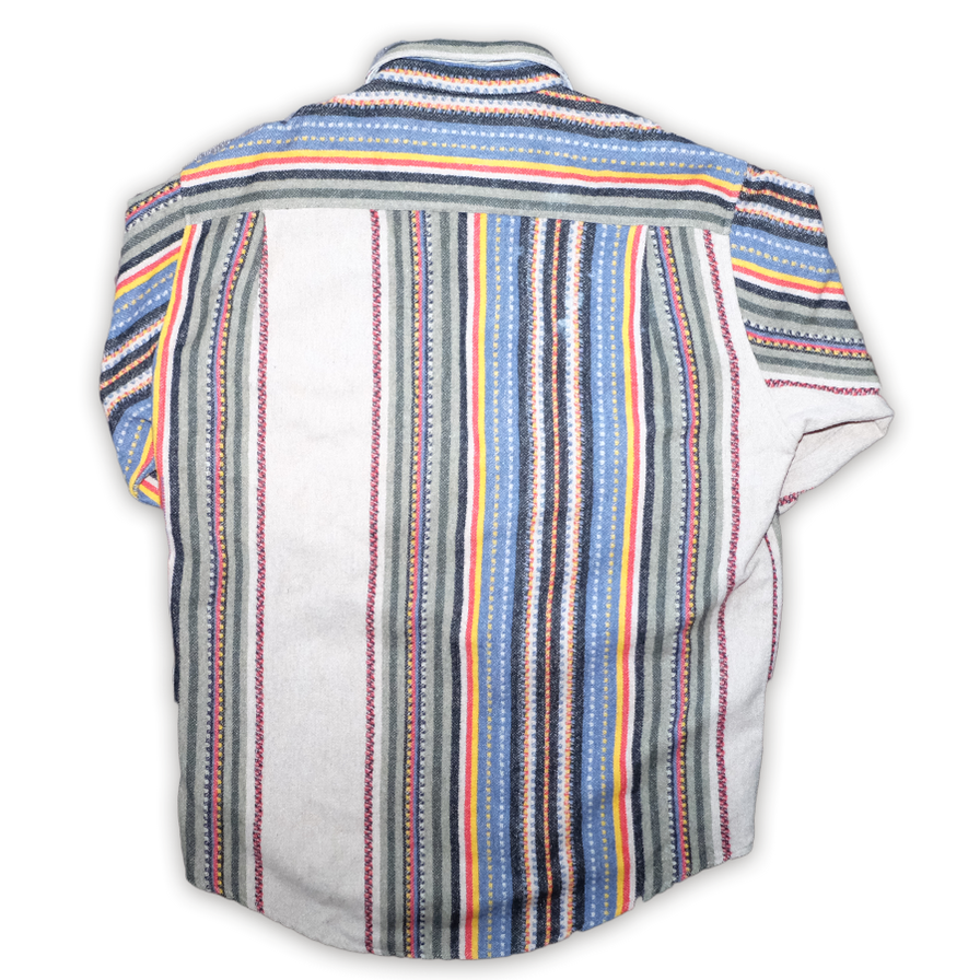 Vintage Flannel Stripe Shirt XLarge - Double Double Vintage
