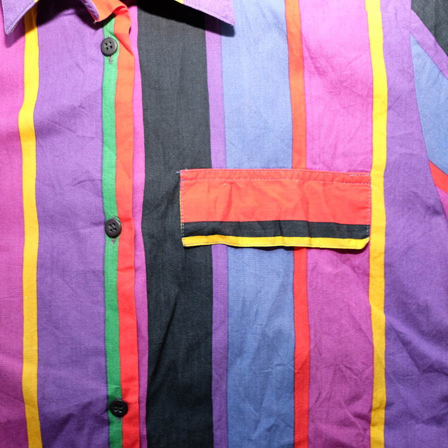 Vintage Vertical Stripe Shirt Medium / Large - Double Double Vintage