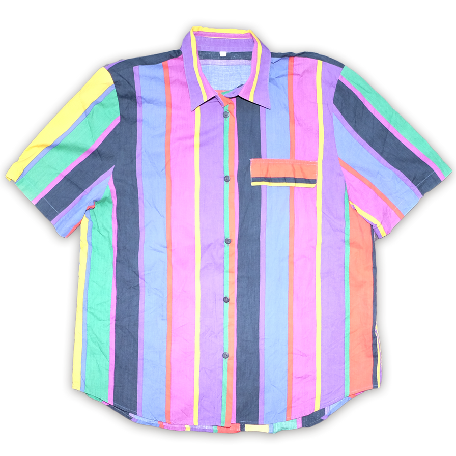 Vintage Vertical Stripe Shirt Medium / Large - Double Double Vintage